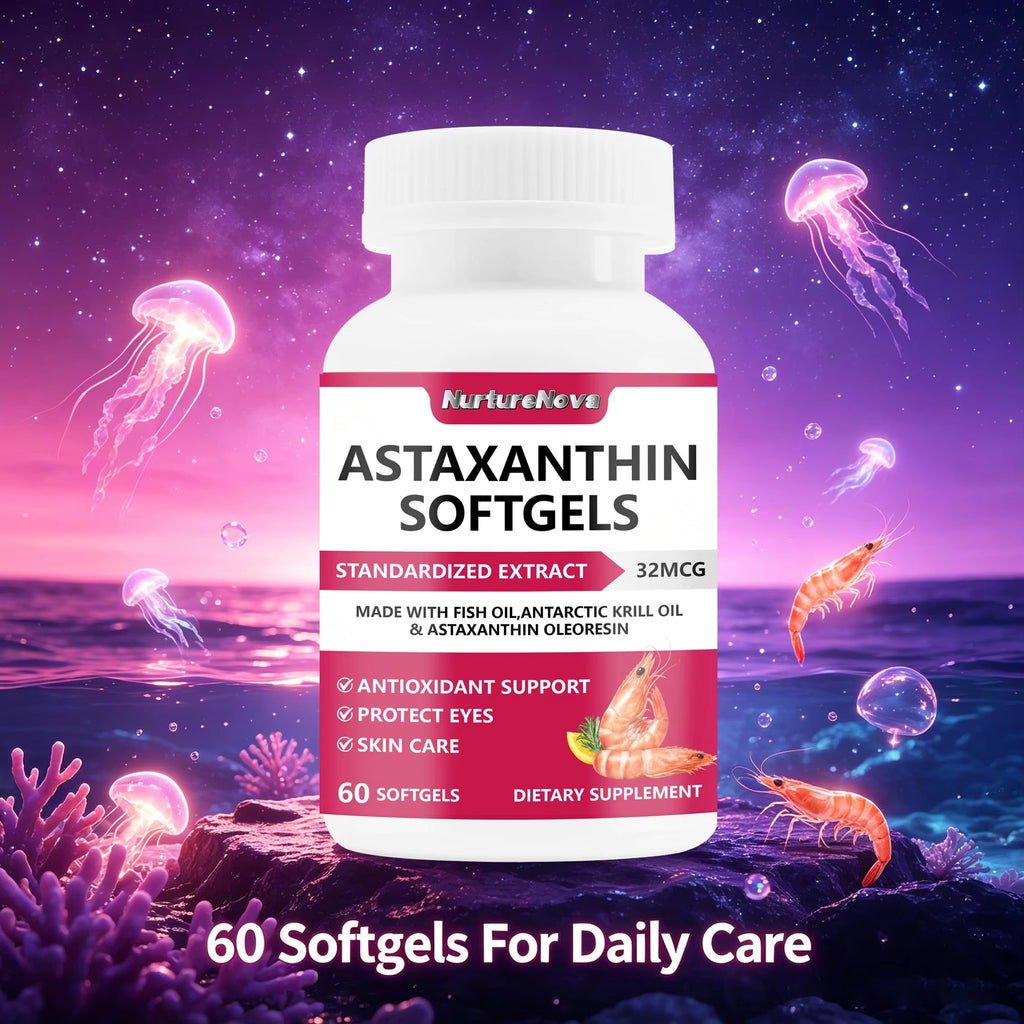 Astaxanthin Softgels - Eye & Skin Care Support |60 Softgels|Dropship