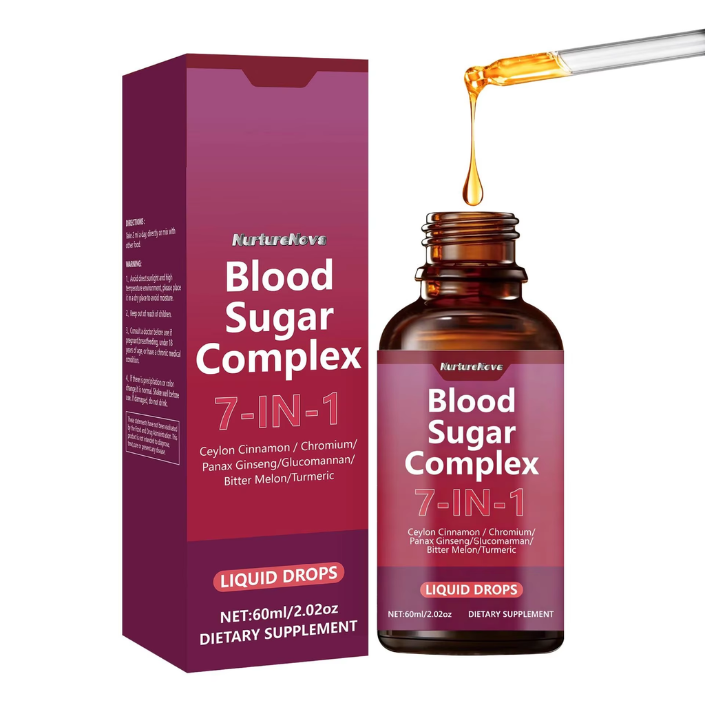 7-in-1 Blood Sugar Complex Drops - Blood Sugar Wellness Support | 60ml | Dropship