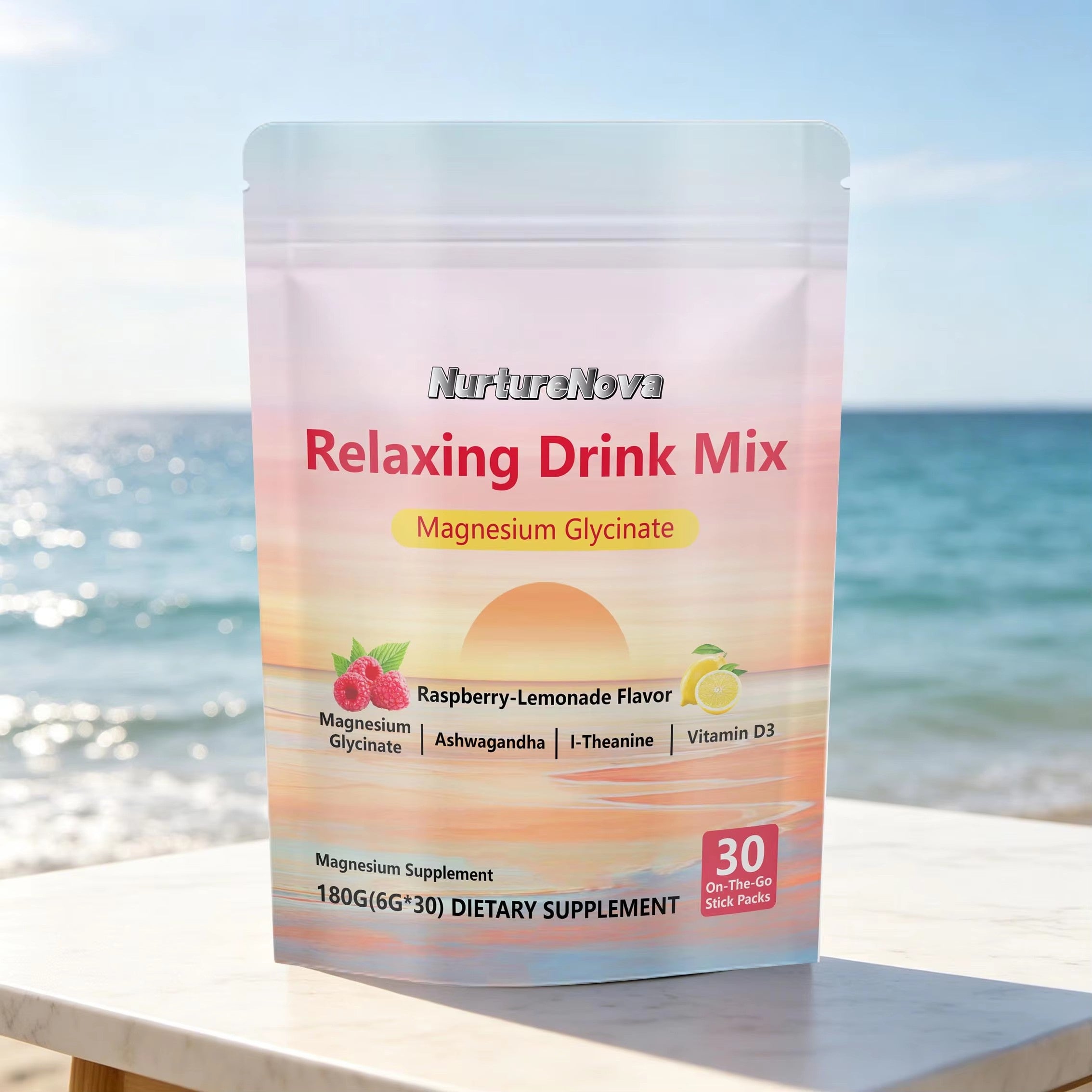 Relaxing Drink Mix - Calm Stress Relief |30 Stick Packs|Dropship