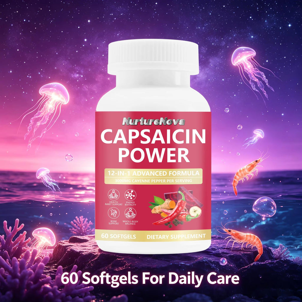 Capsaicin Power Softgels - Energy Support |60 Softgels|Dropship