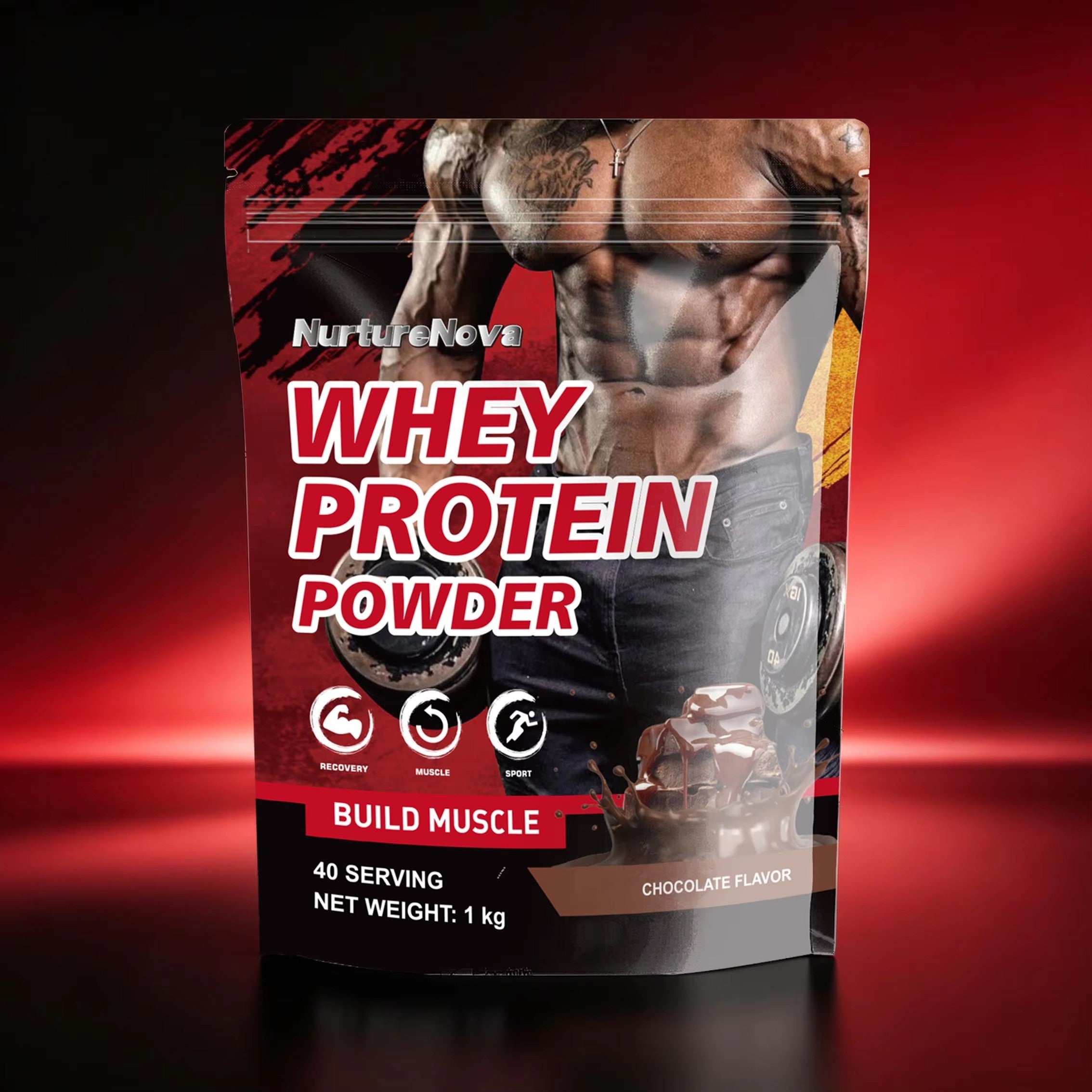 Chocolate Whey Protein Powder - Build Muscle | 1kg |Dropship