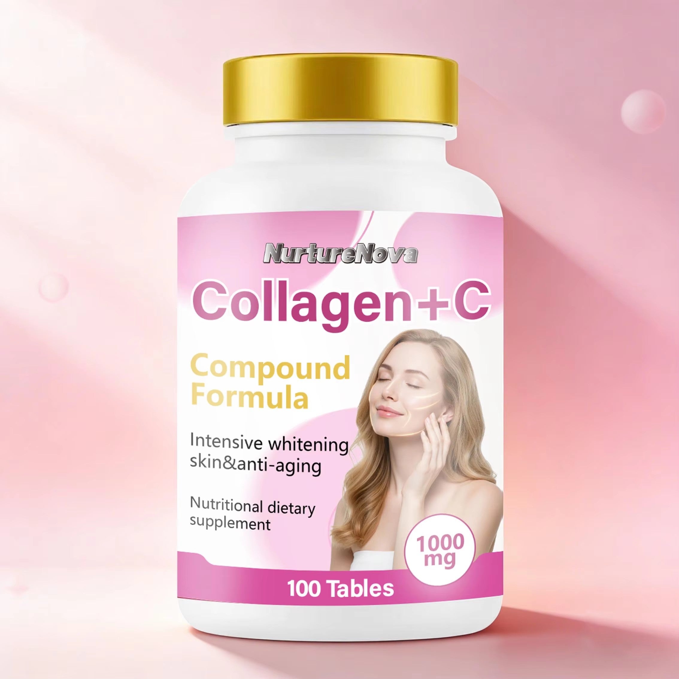 Collagen+C Tablets - Skin Whitening & Anti-Aging | 100ct | Dropship