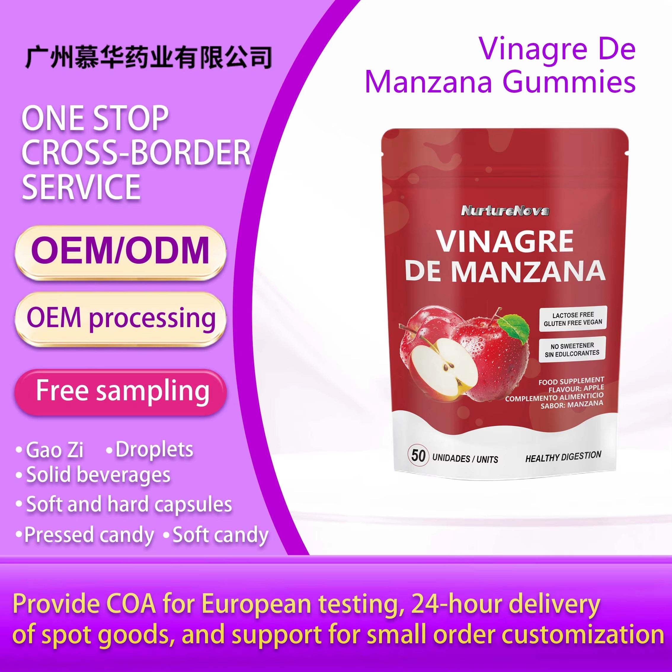 Apple Cider Vinegar Supplement - Vegan Digestion Support | 50 Units | Dropship