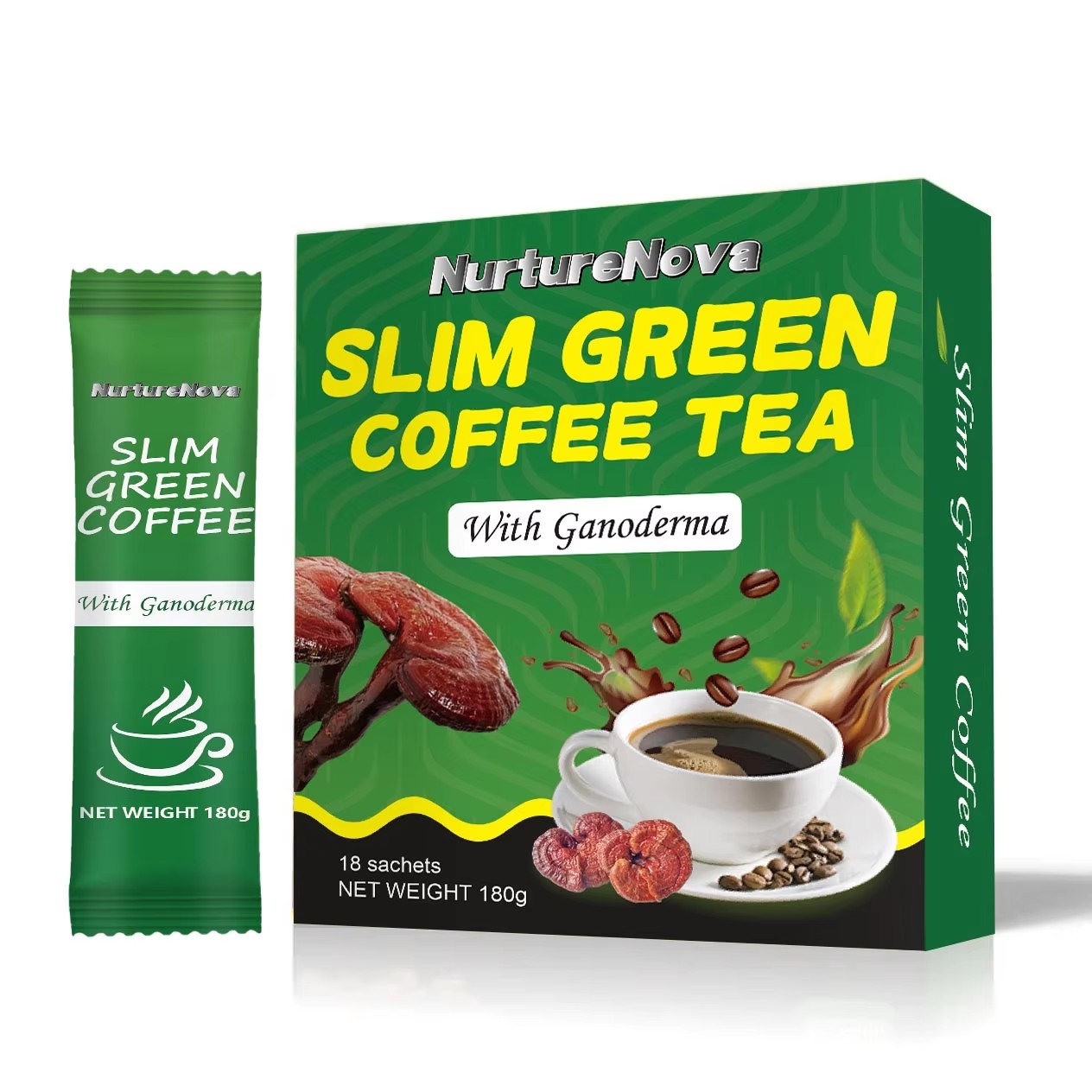 Slim Green Coffee Tea - Weight Management Support |18 Sachets|Dropship