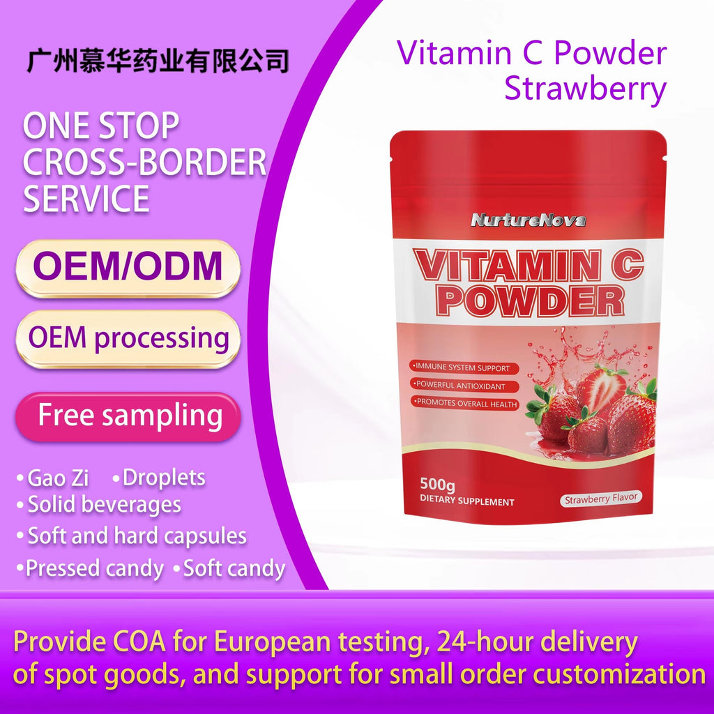 Strawberry Vitamin C Powder - Immune & Antioxidant Support | 500g | Dropship