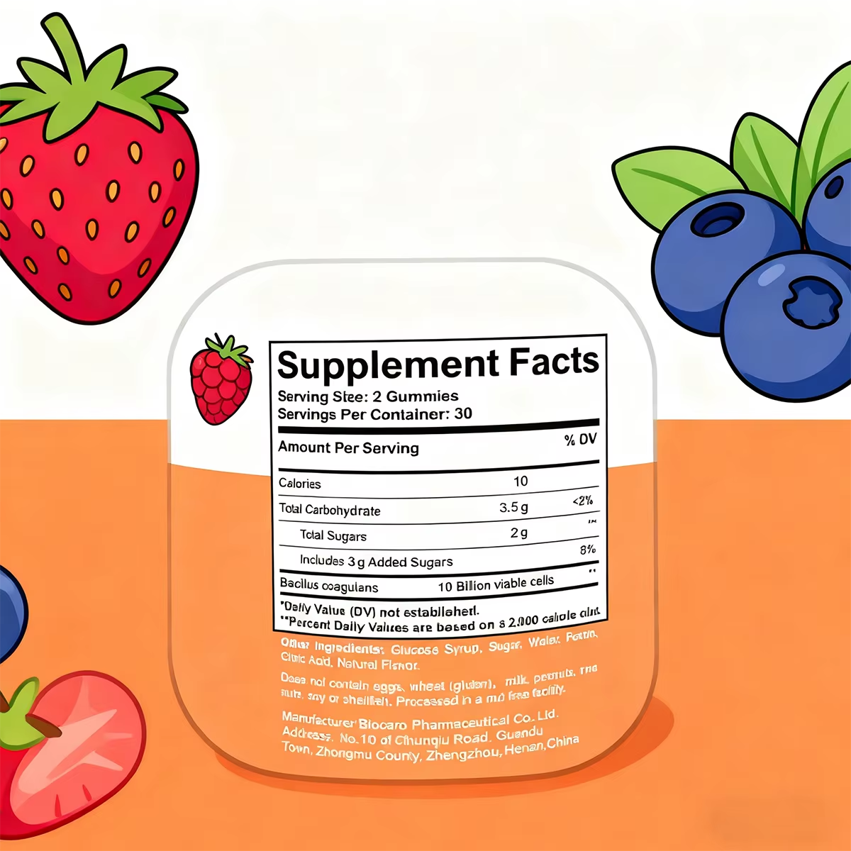 Probiotic Gummies Berry Flavor | 60ct | Dropship