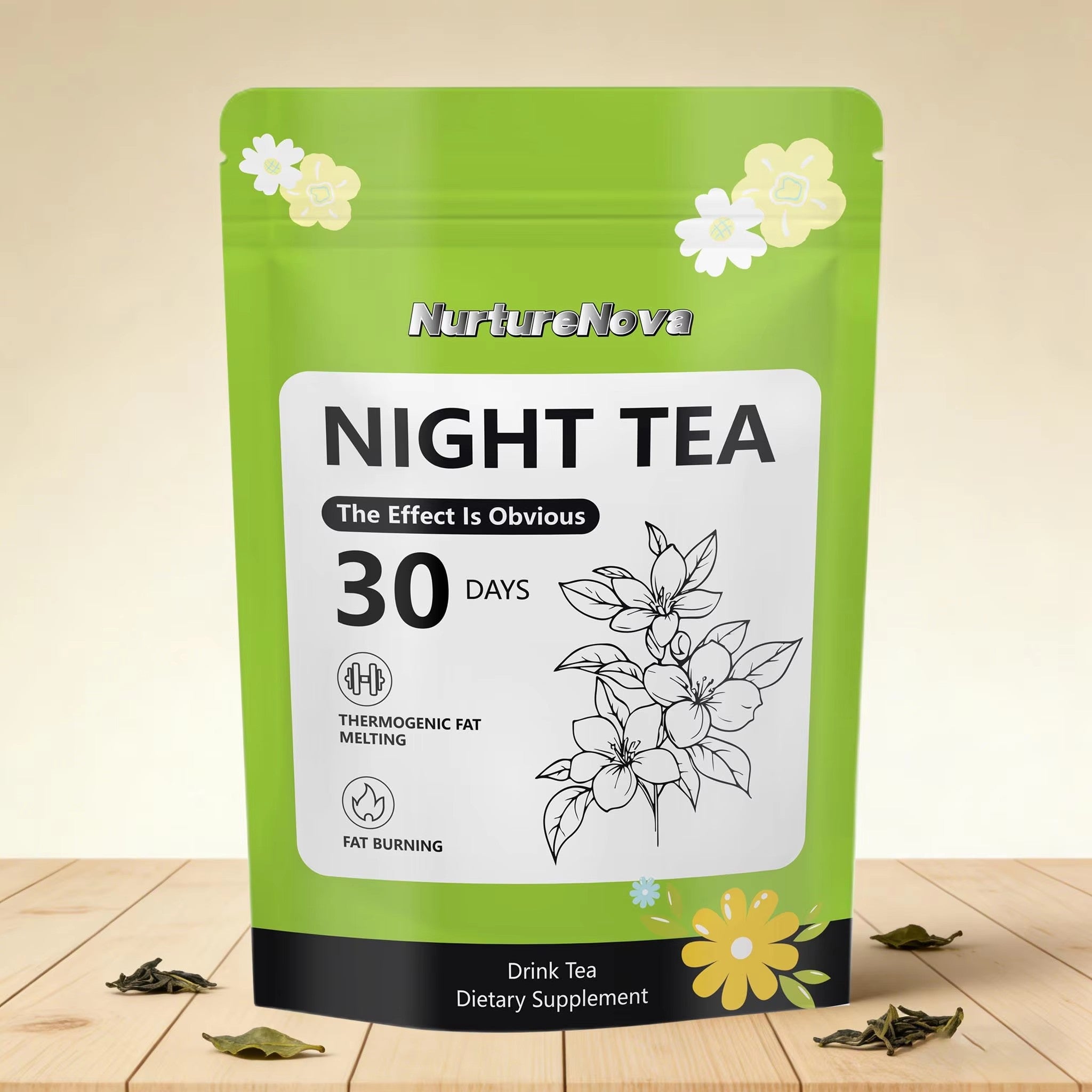 30 Days Night Slimming Tea - Thermogenic Fat Burning | 30 Bags | Dropship