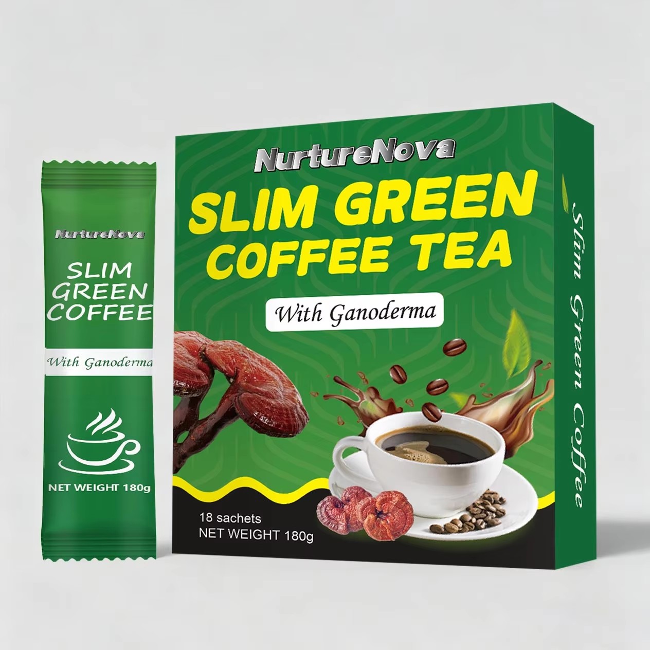 Slim Green Coffee Tea - Weight Management Support |18 Sachets|Dropship