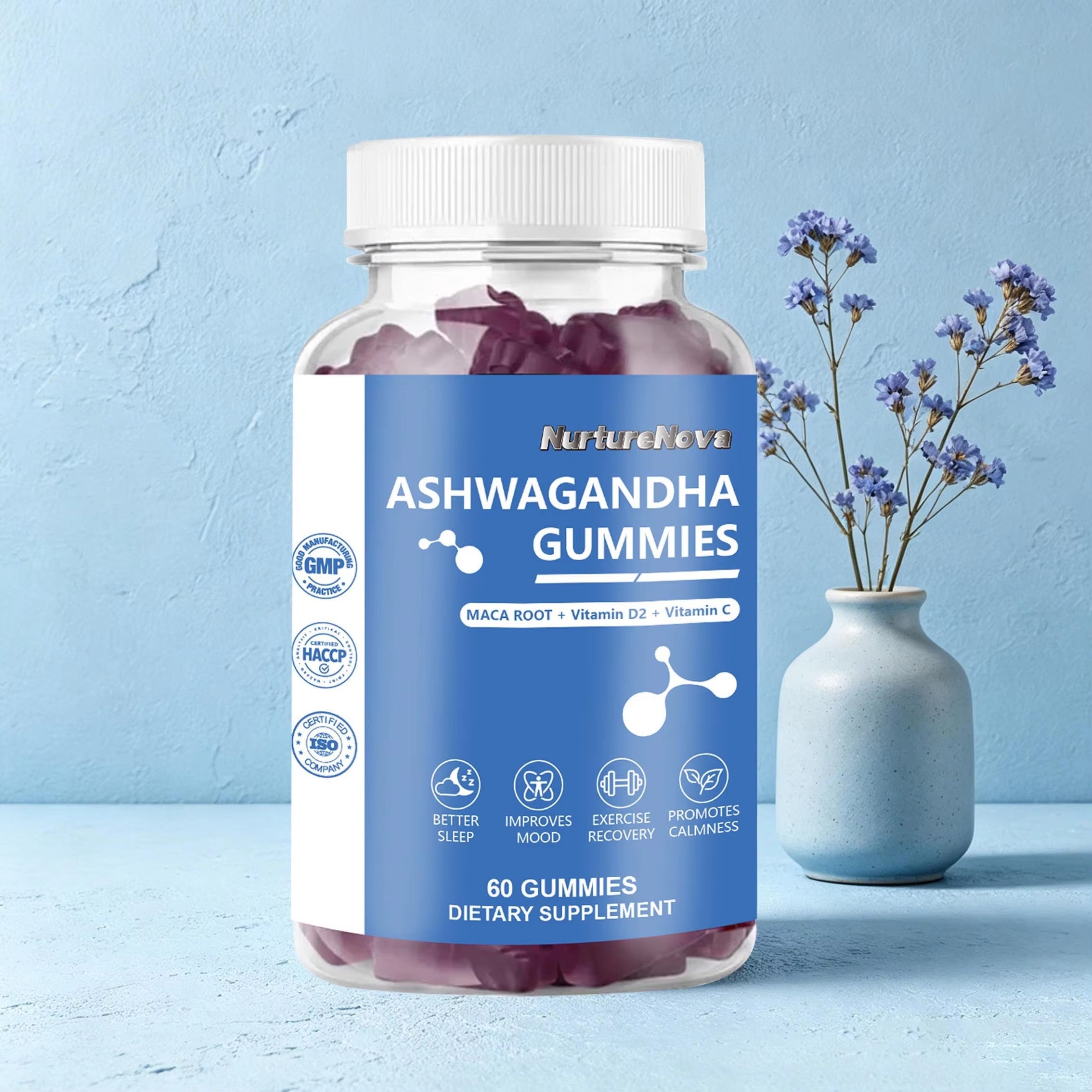 Ashwagandha Gummies - Improve Mood Sleep| 60 Gummies | Dropship