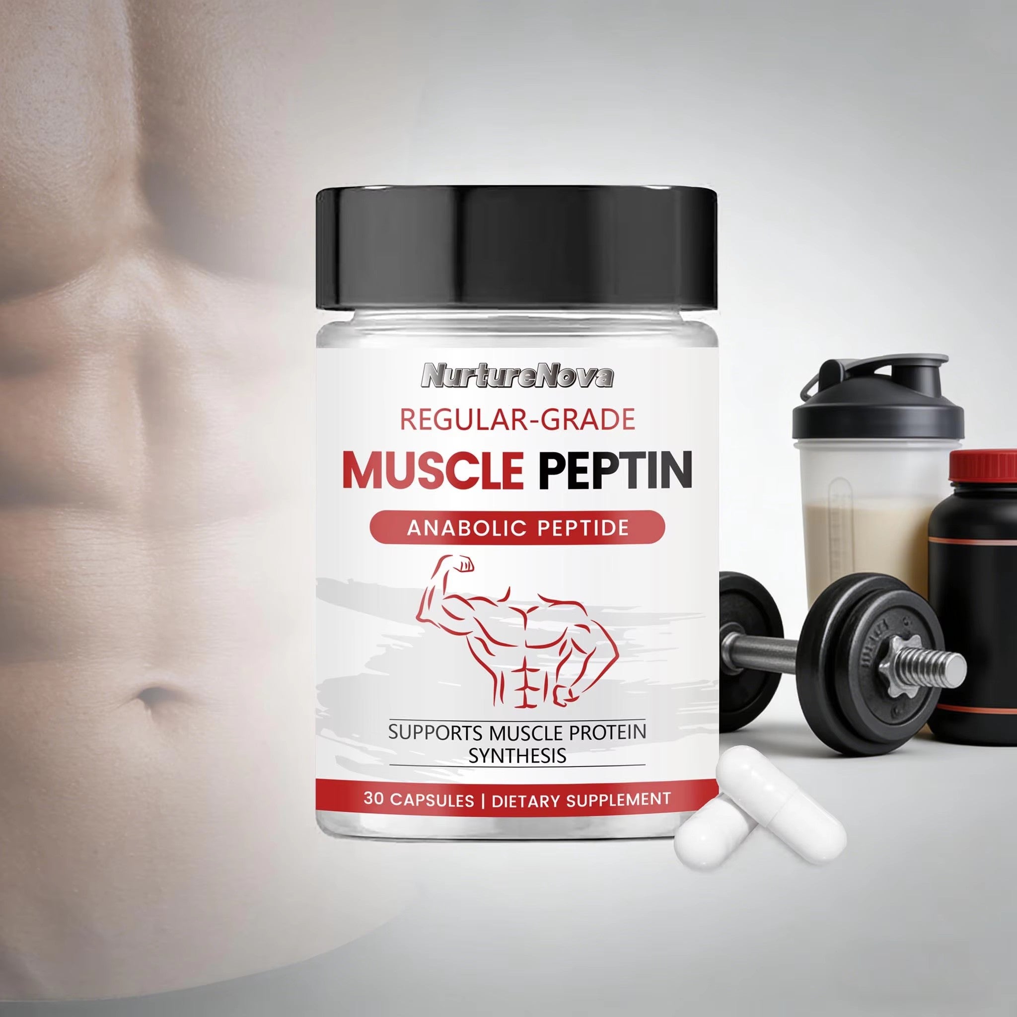 Muscle Peptin Capsules - Support Muscle Protein Synthesis | 30 Count | Dropship