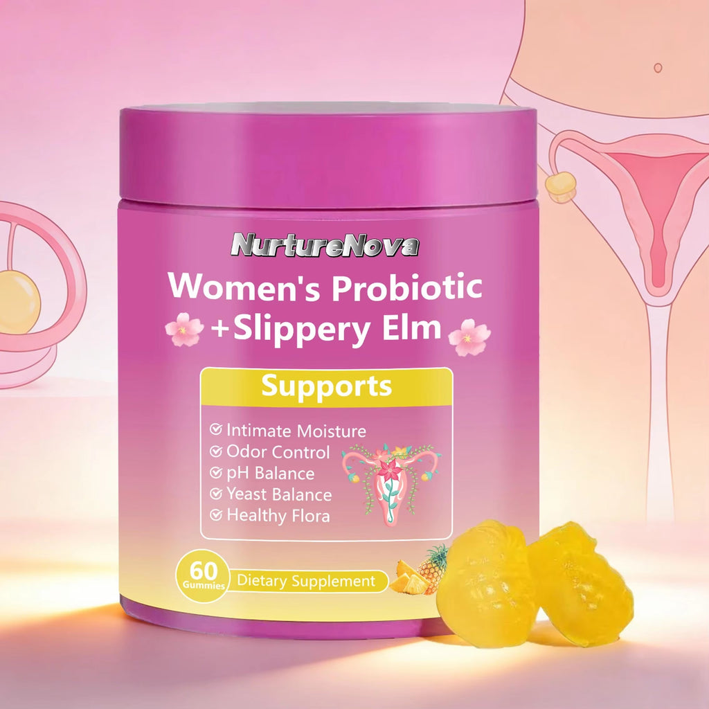 Women's Probiotic Slippery Elm Gummies - Intimate pH Balance | 60 Count | Dropship