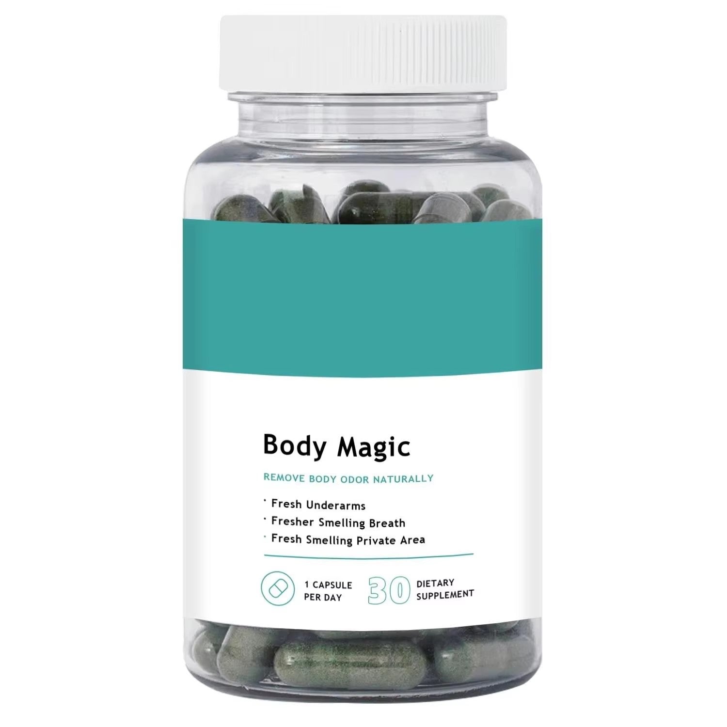 Natural Body Odor Capsules - Fresh Scent & Odor Control | 30ct | Dropship