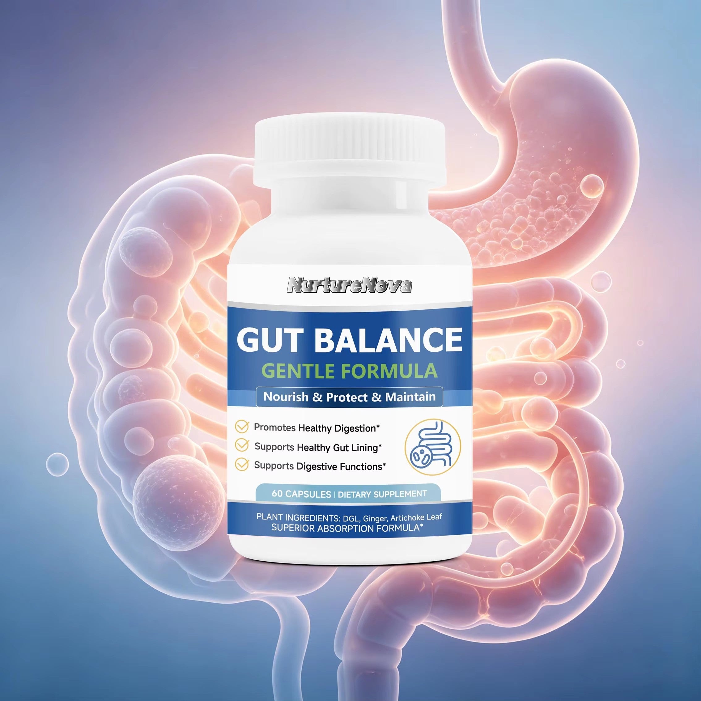 Gut Balance Capsules-Support Healthy Digestion|60ct|Dropship