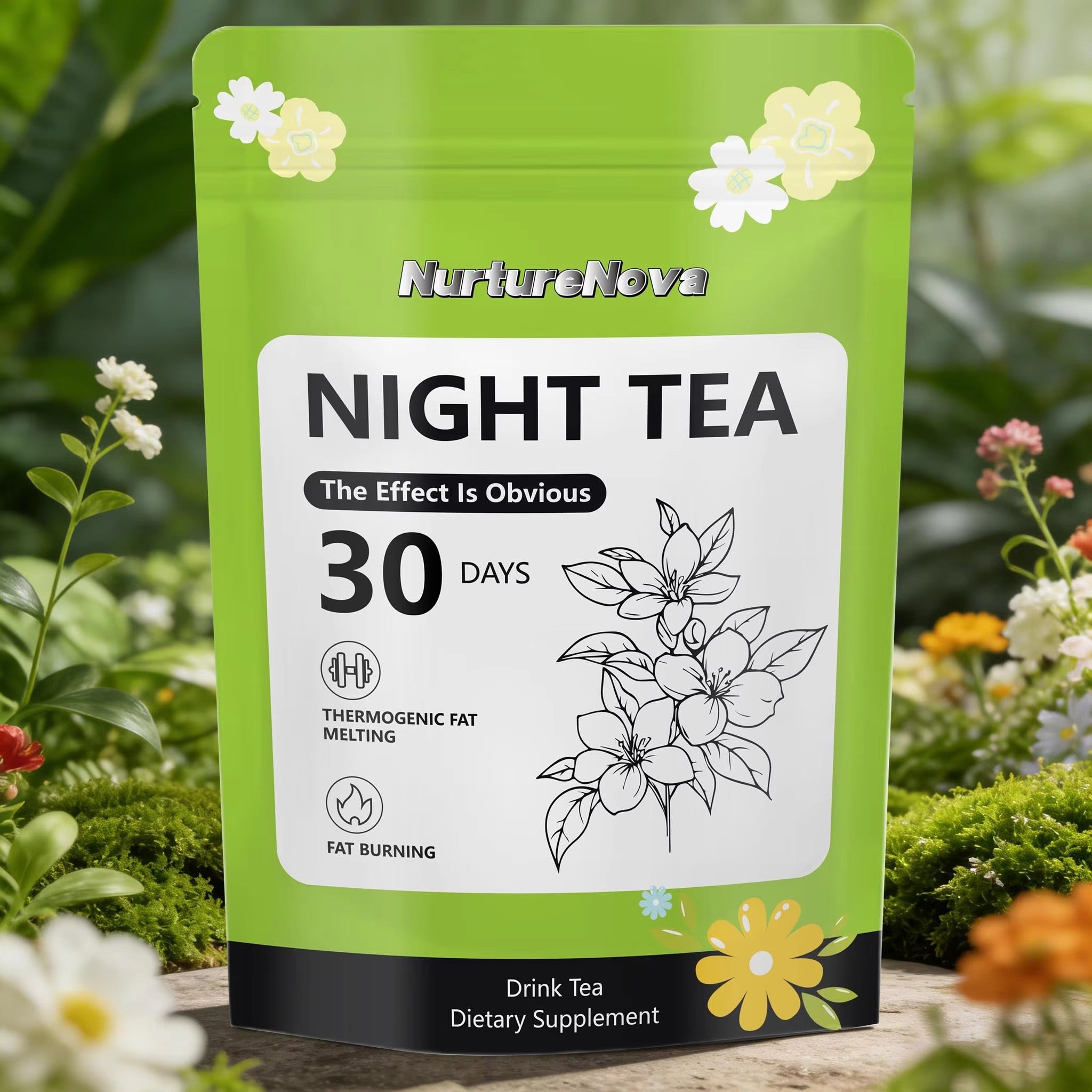 30 Days Night Slimming Tea - Thermogenic Fat Burning | 30 Bags | Dropship