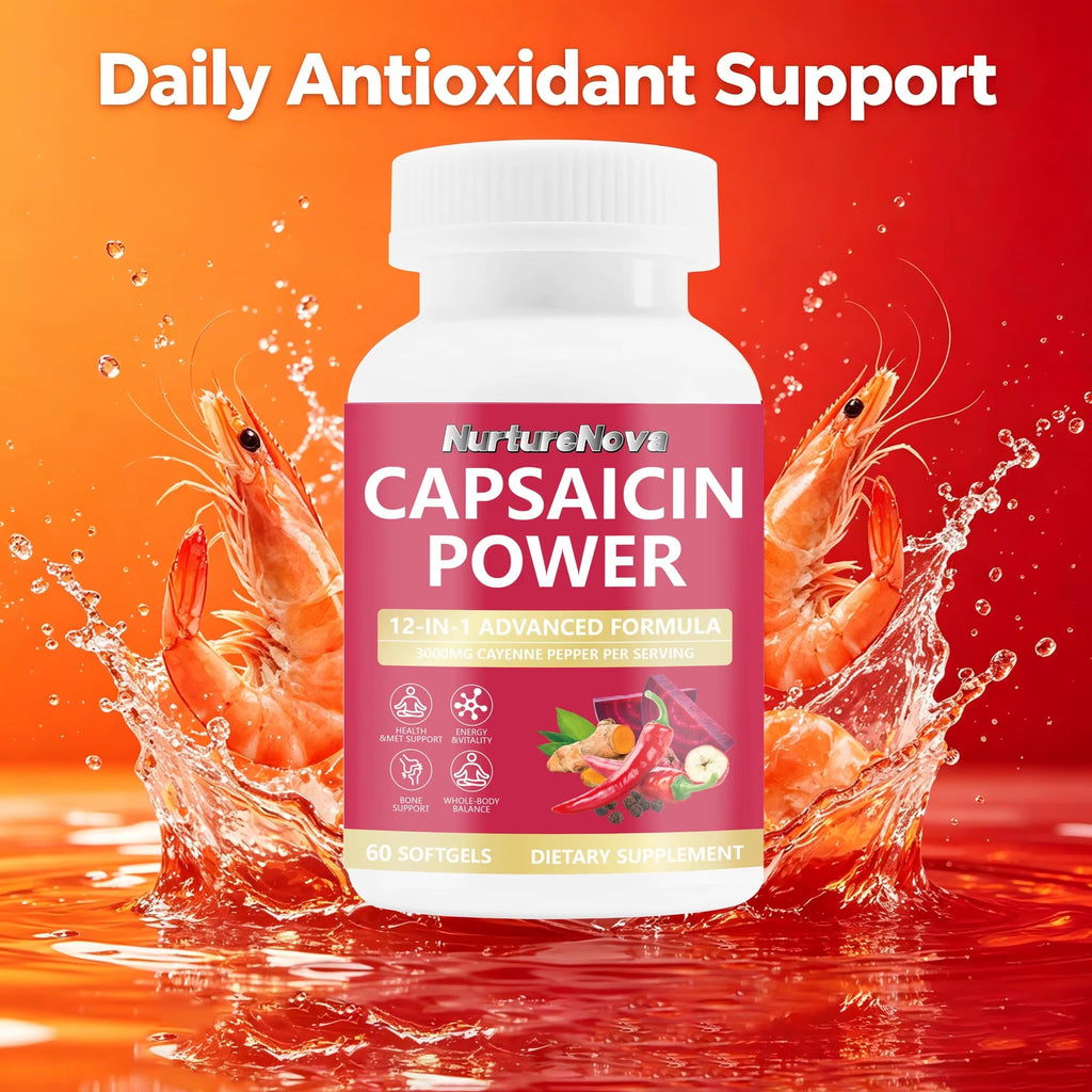 Capsaicin Power Softgels - Energy Support |60 Softgels|Dropship