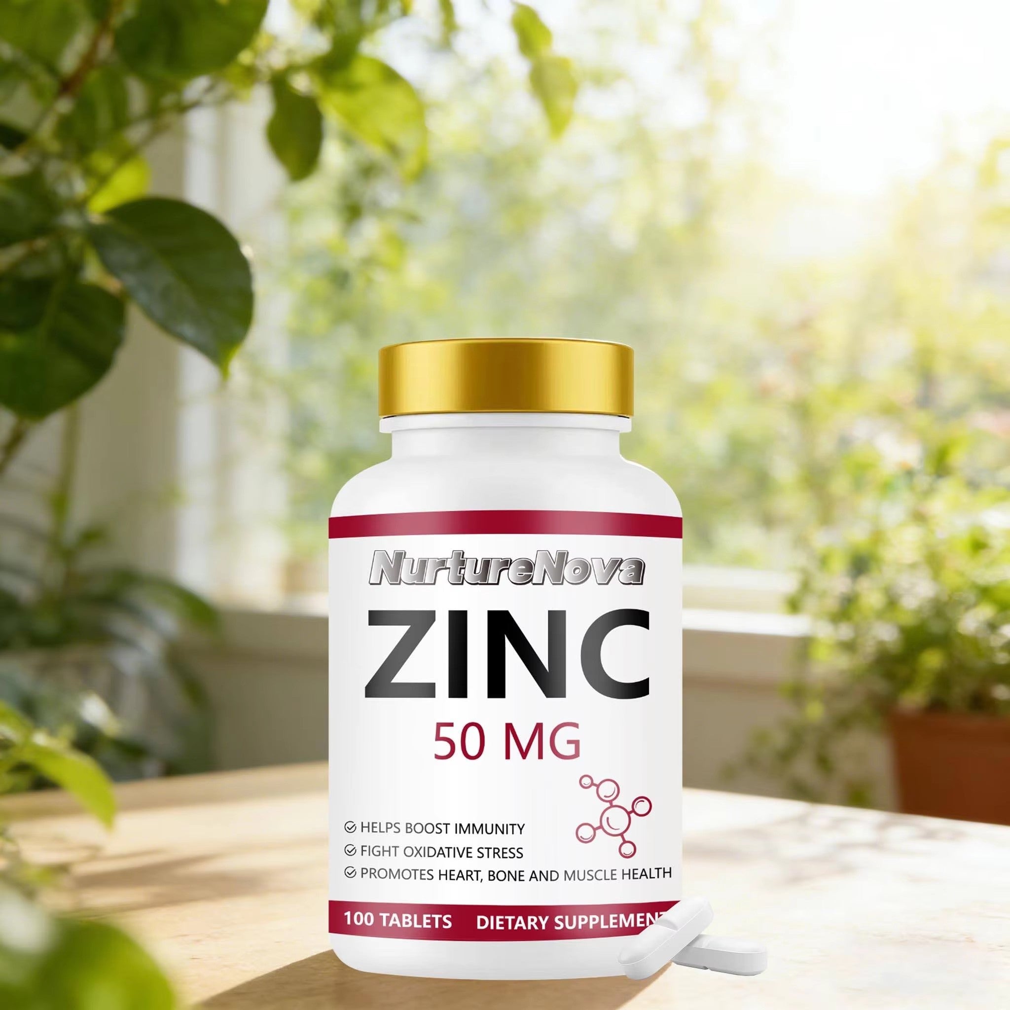 Zinc Tablets - Immune & Antioxidant Support | 50mg 100 Tablets | Dropship