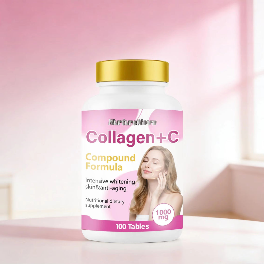 Collagen+C Tablets - Skin Whitening & Anti-Aging | 100ct | Dropship