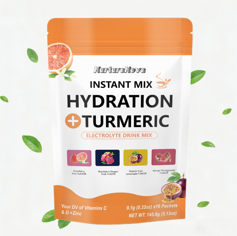Hydration + Turmeric Electrolyte Mix-Electrolyte & Vitamin Support| 16ct | Dropship