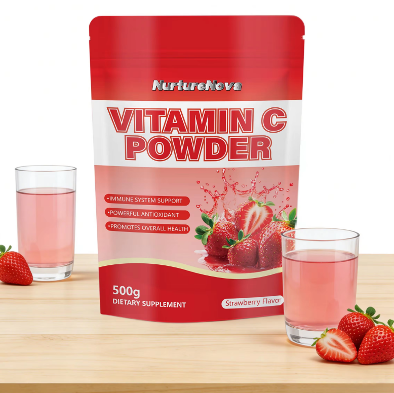 Strawberry Vitamin C Powder - Immune & Antioxidant Support | 500g | Dropship
