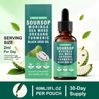 Soursop Moringa Sea Moss Drops-Herbal Daily Support| 60ml | Dropship